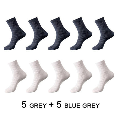 Bamboo Fiber Mid-Calf Men's Socks