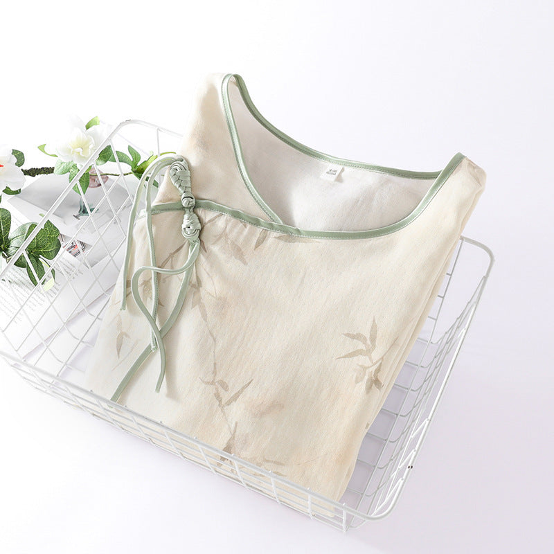 Bamboo Fiber Women's Nightgown Home Wear
