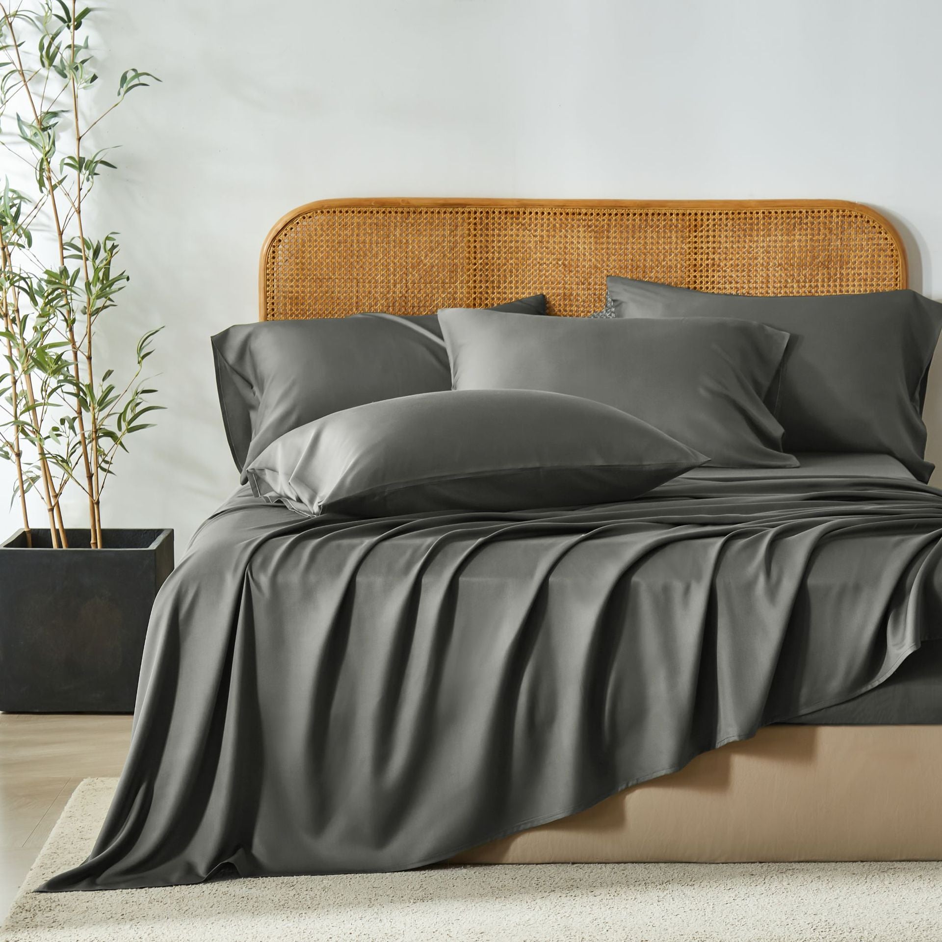 Bamboo Polyester Fitted Bed Sheet Set