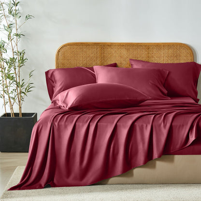 Bamboo Polyester Fitted Bed Sheet Set