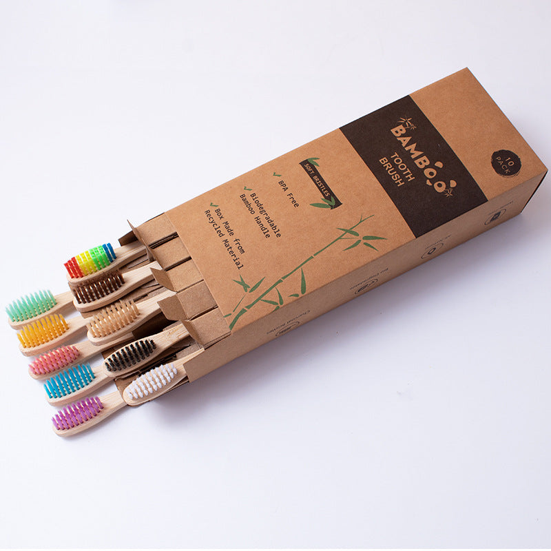 Bamboo Soft Bristle Toothbrushes Multi-Pack