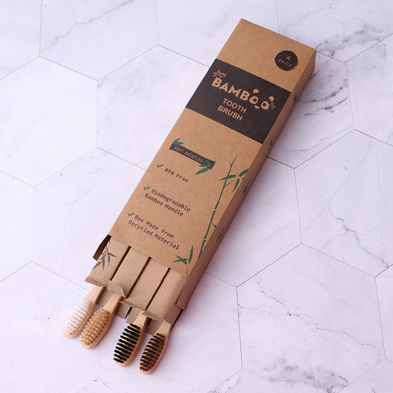 Bamboo Soft Bristle Toothbrushes Multi-Pack