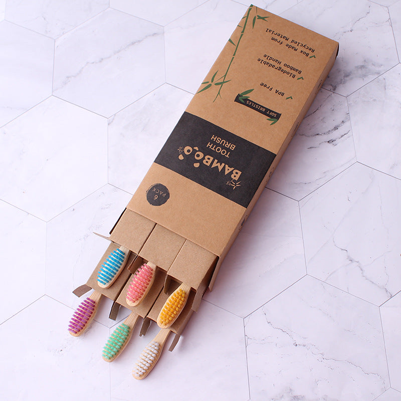 Bamboo Soft Bristle Toothbrushes Multi-Pack