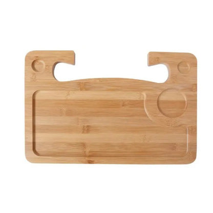 Bamboo Steering Wheel Laptop Stand Tray