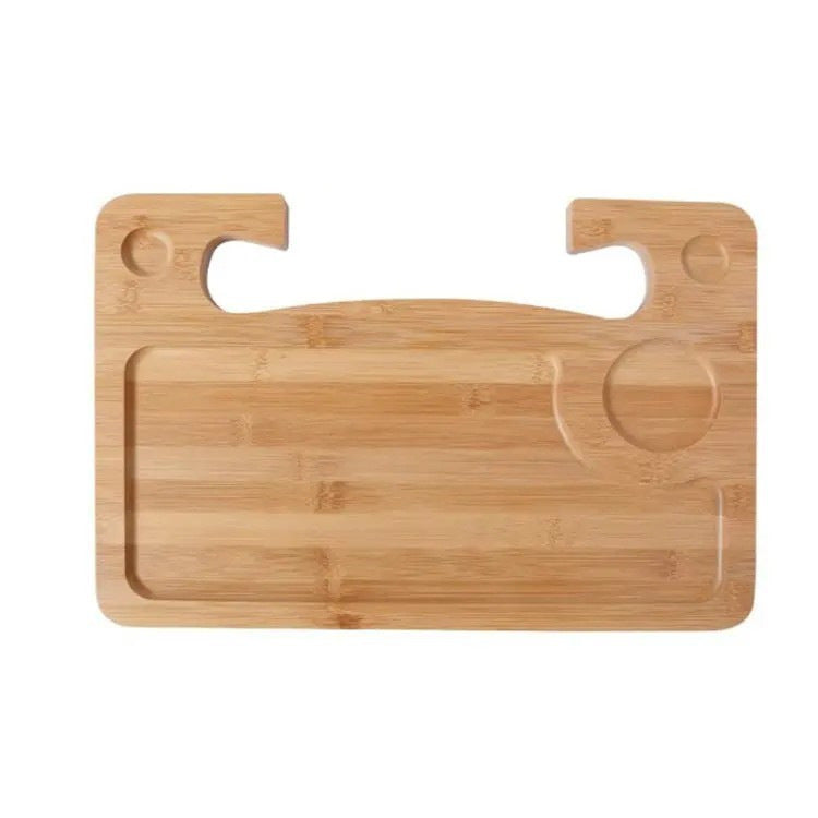 Bamboo Steering Wheel Laptop Stand Tray