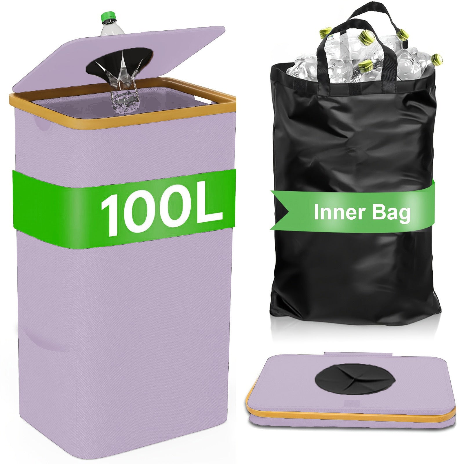 Bamboo Storage Basket with Removable Lid