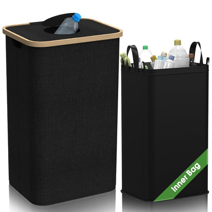 Bamboo Storage Basket with Removable Lid