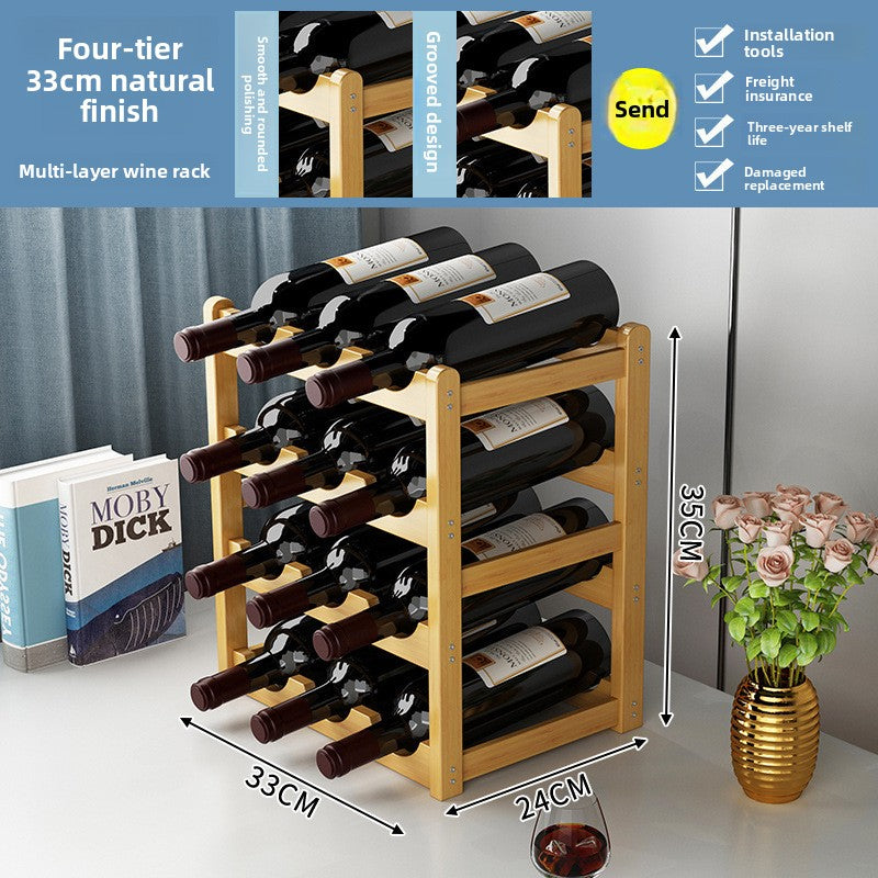 Bamboo Wine Display Rack