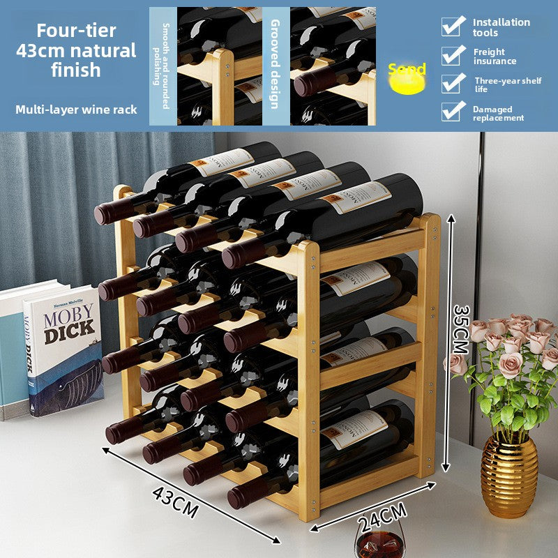 Bamboo Wine Display Rack