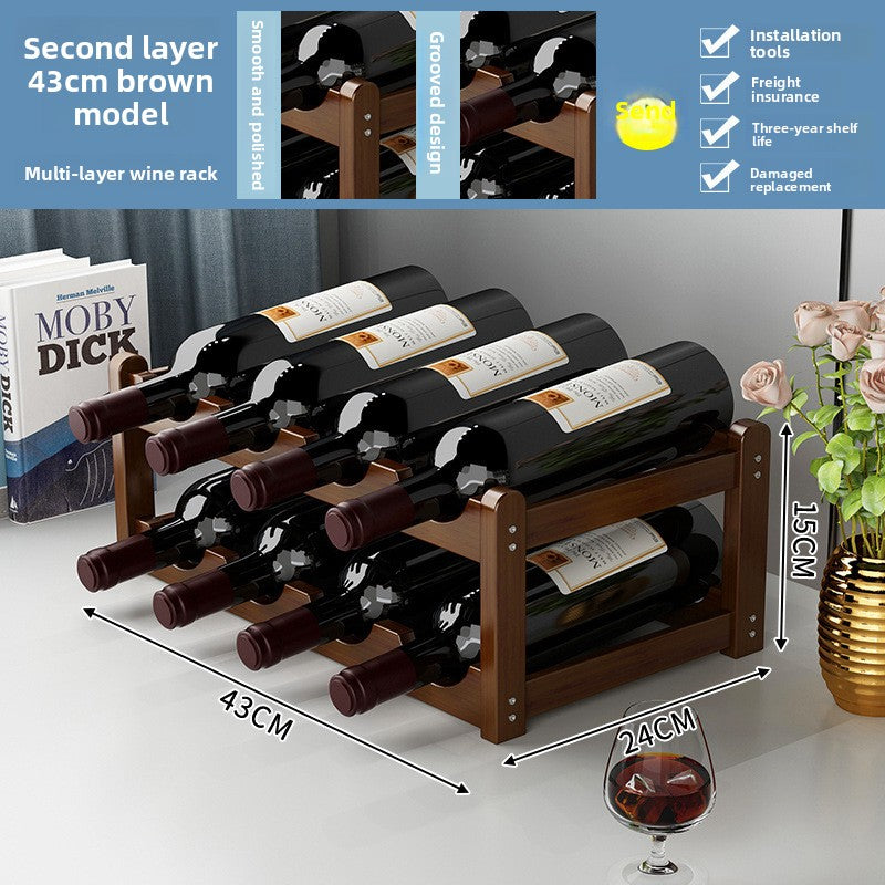 Bamboo Wine Display Rack