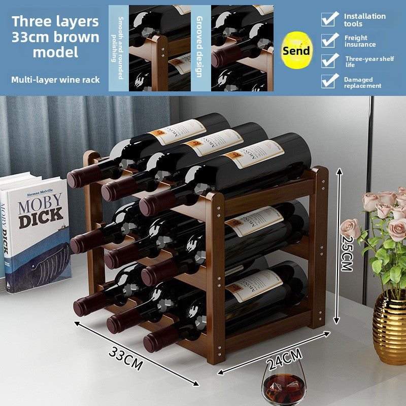 Bamboo Wine Display Rack