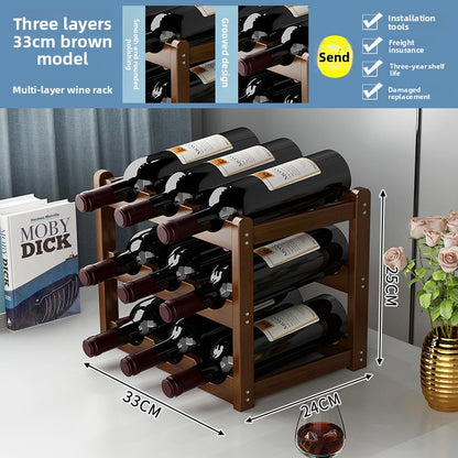 Bamboo Wine Display Rack