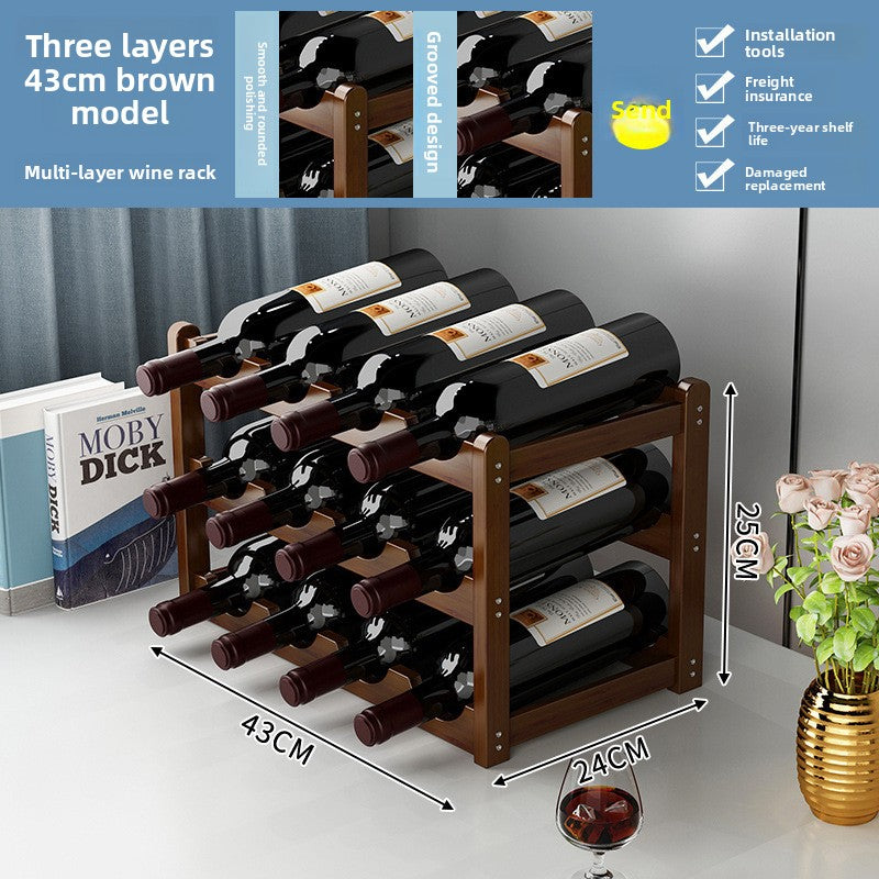 Bamboo Wine Display Rack