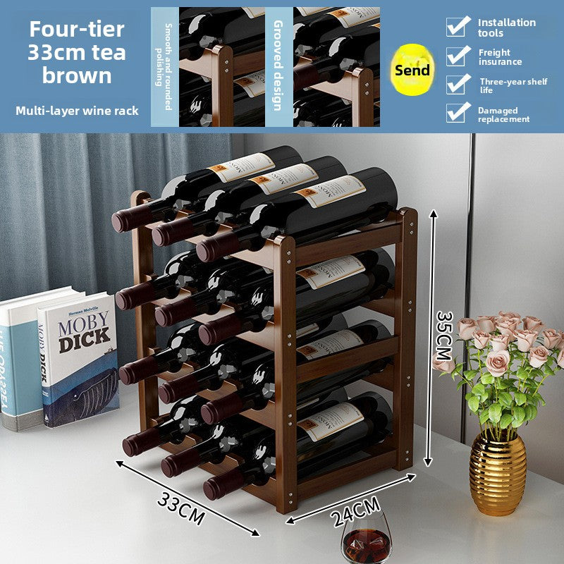 Bamboo Wine Display Rack