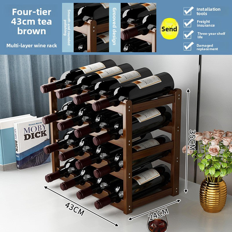 Bamboo Wine Display Rack