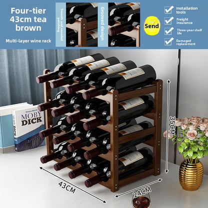 Bamboo Wine Display Rack