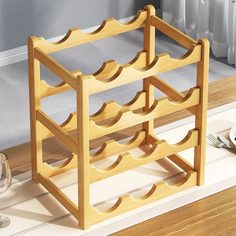 Bamboo Wine Display Rack
