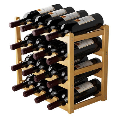 Bamboo Wine Display Rack