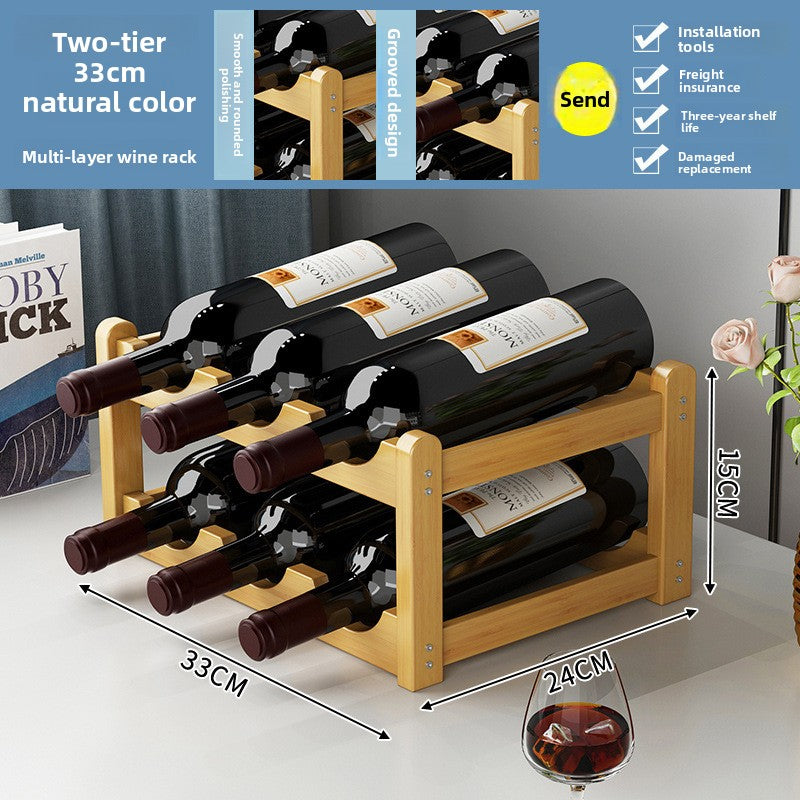 Bamboo Wine Display Rack