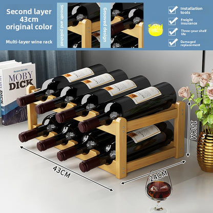 Bamboo Wine Display Rack