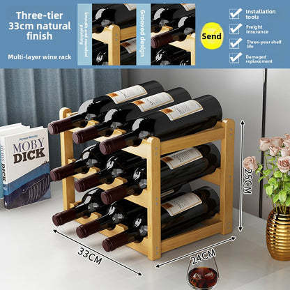 Bamboo Wine Display Rack