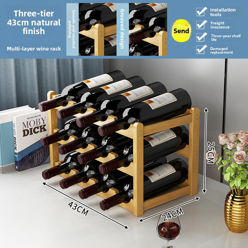 Bamboo Wine Display Rack