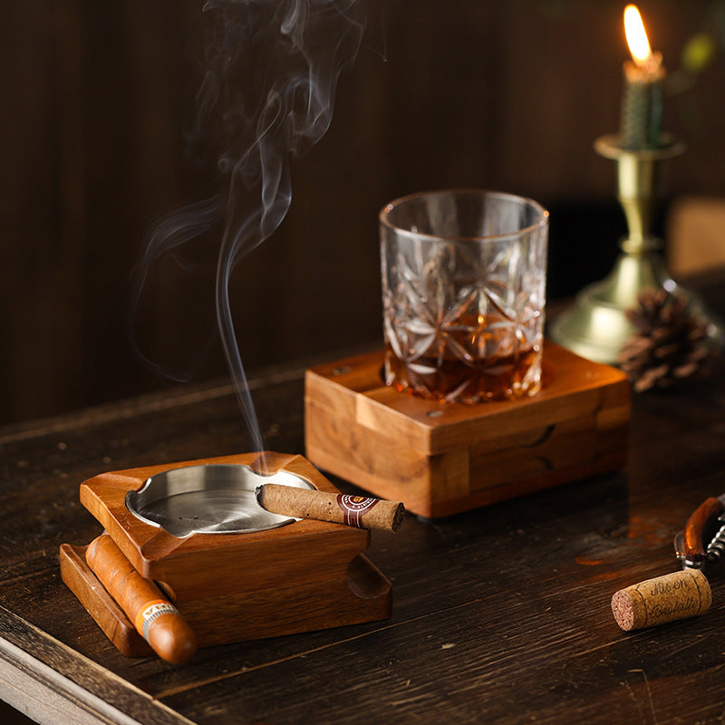 Bamboo Wine Glass Holder Set with Tray