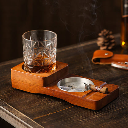 Bamboo Wine Glass Holder Set with Tray