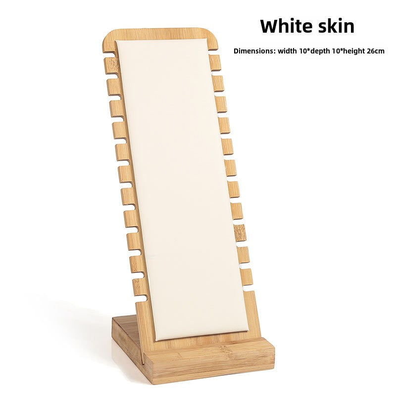 Bamboo Wood Jewelry Display Stand for Necklaces and Pendants