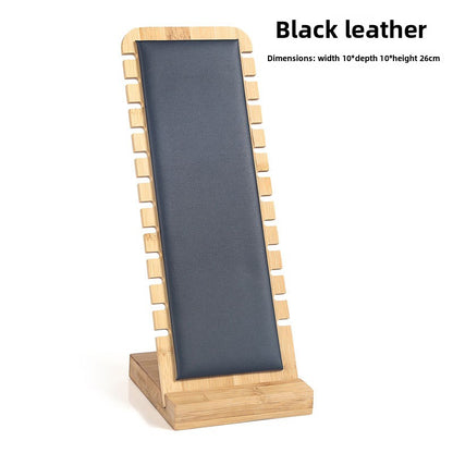 Bamboo Wood Jewelry Display Stand for Necklaces and Pendants