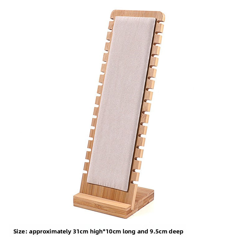 Bamboo Wood Jewelry Display Stand for Necklaces and Pendants