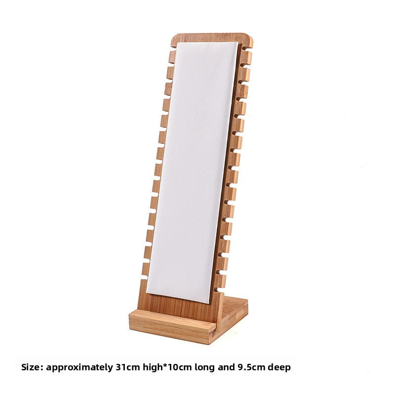 Bamboo Wood Jewelry Display Stand for Necklaces and Pendants