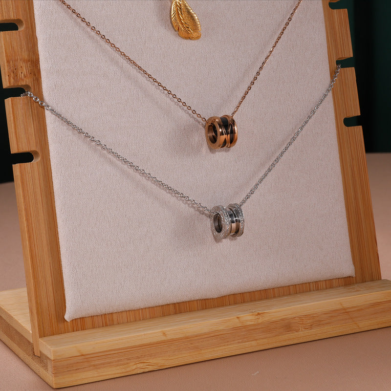 Bamboo Wood Jewelry Display Stand for Necklaces and Pendants