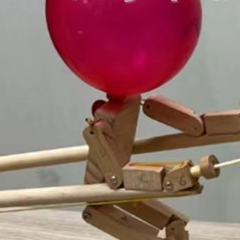 Bamboo Wooden Duel Battle Toy with Balloons