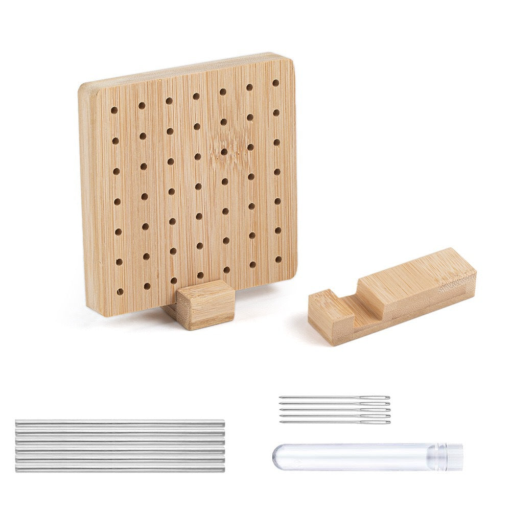 Bamboo Wool Knitting Board with Styling Needles