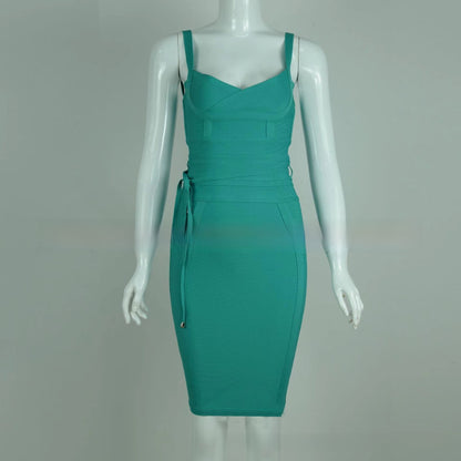 Bandage Bodycon Dress with Belt