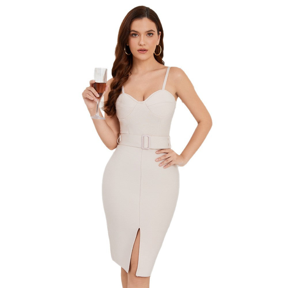 Bandage Bodycon Dress with Belt