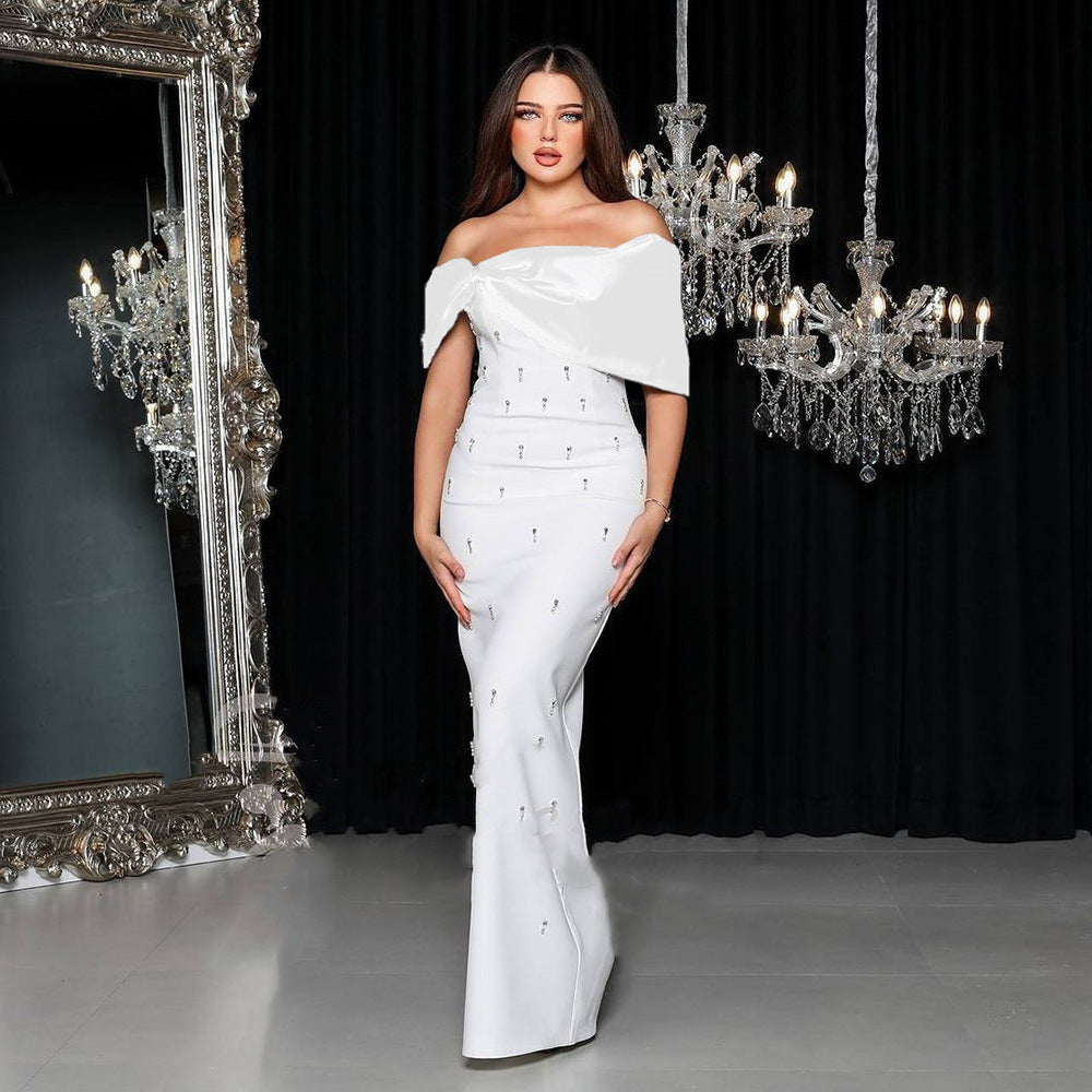 Bandage Off-Shoulder Long Dress