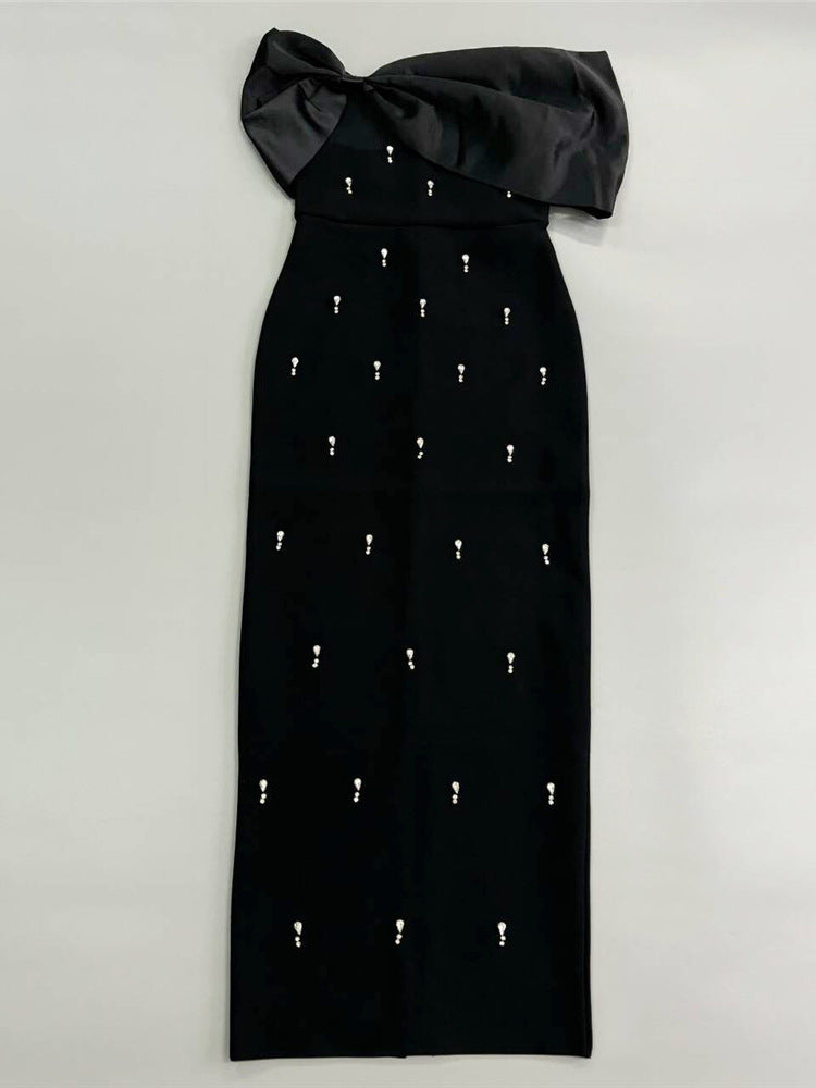 Bandage Off-Shoulder Long Dress