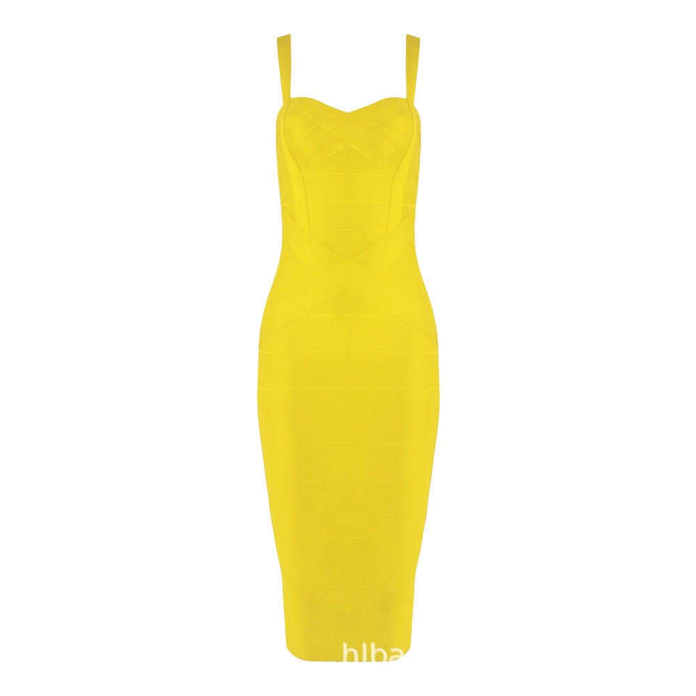 Bandage Suspender Bodycon Dress