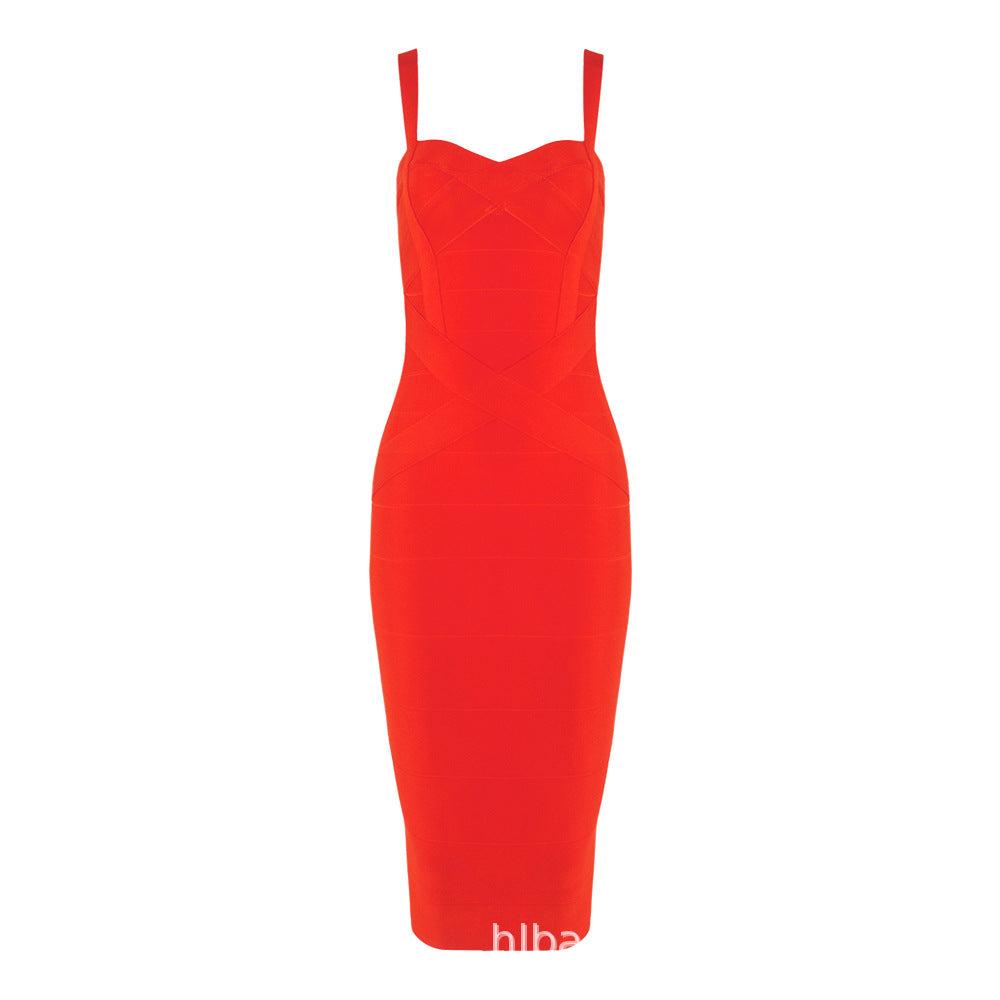 Bandage Suspender Bodycon Dress