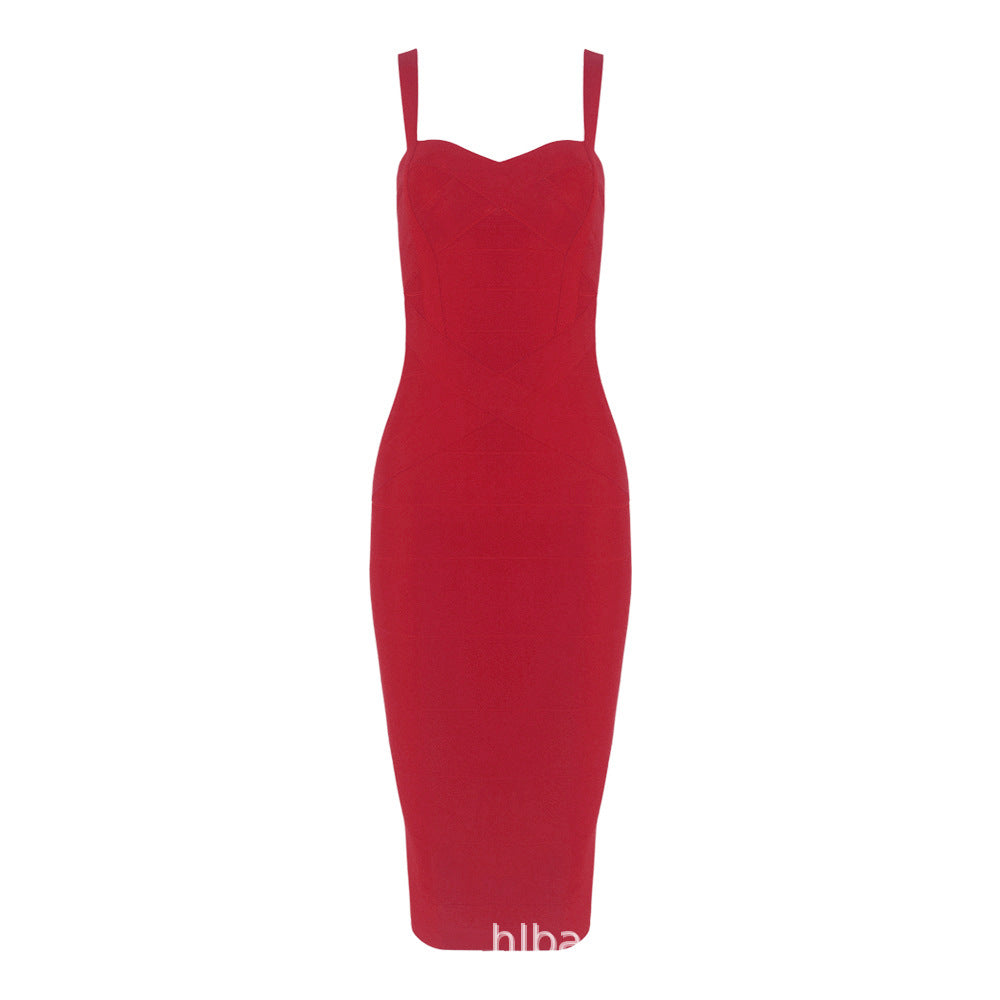 Bandage Suspender Bodycon Dress