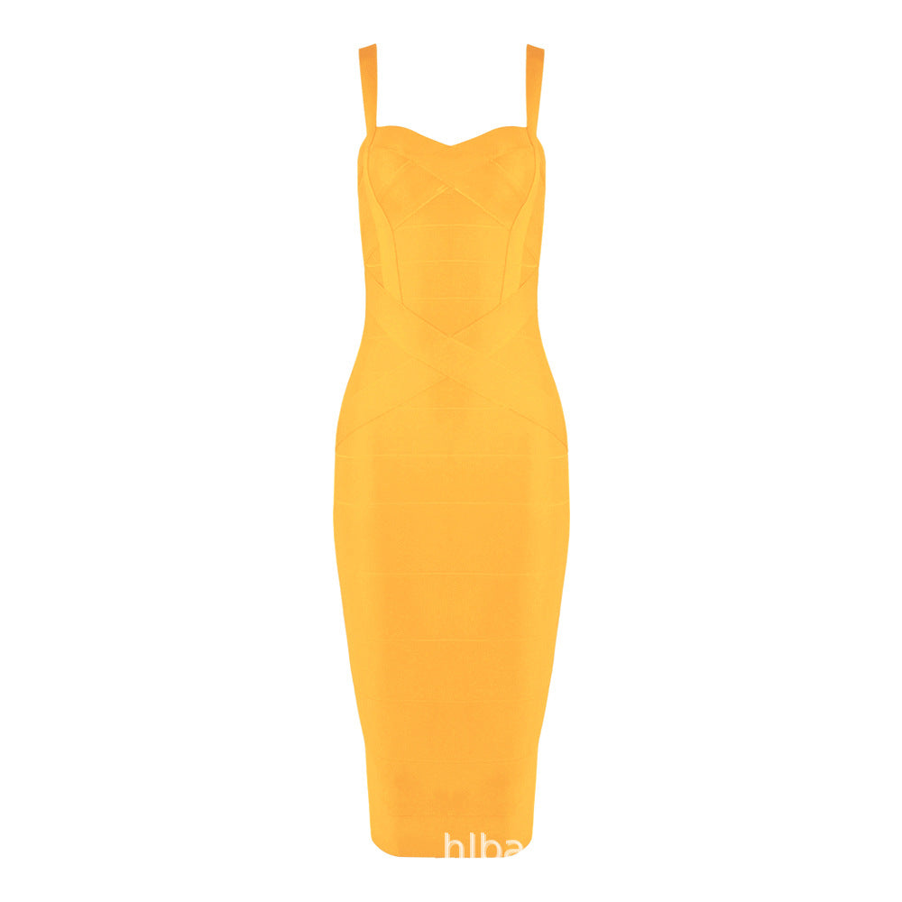 Bandage Suspender Bodycon Dress
