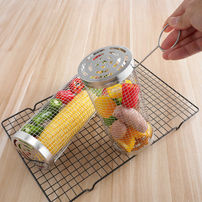 Barbecue grill stainless steel drum