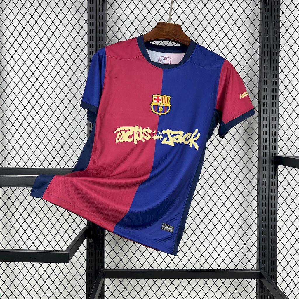 Barcelona Football Jersey Polyester Sports Shirt