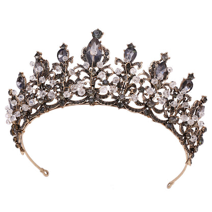 Baroque Crystal Beaded Crown Hair Accessory