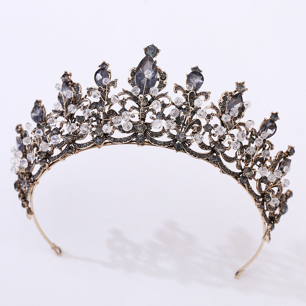 Baroque Crystal Beaded Crown Hair Accessory