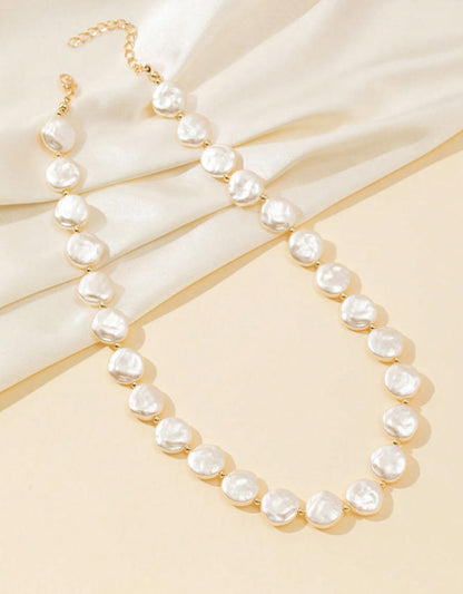 Baroque Imitation Pearl Tassel Necklace