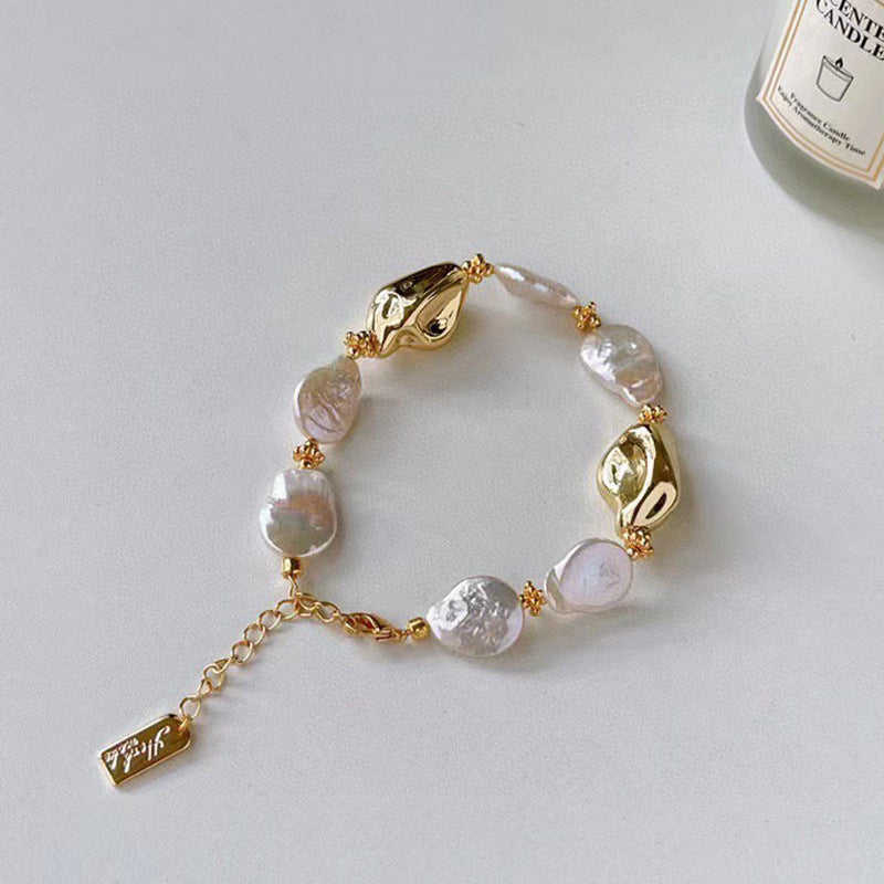 Baroque Pearl Necklace and Bracelet Set