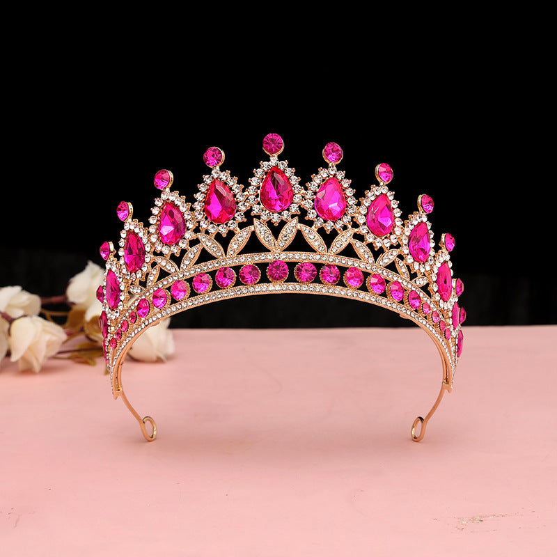 Baroque Rhinestone Alloy Crown Tiara